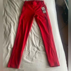 Red medium workout leggings